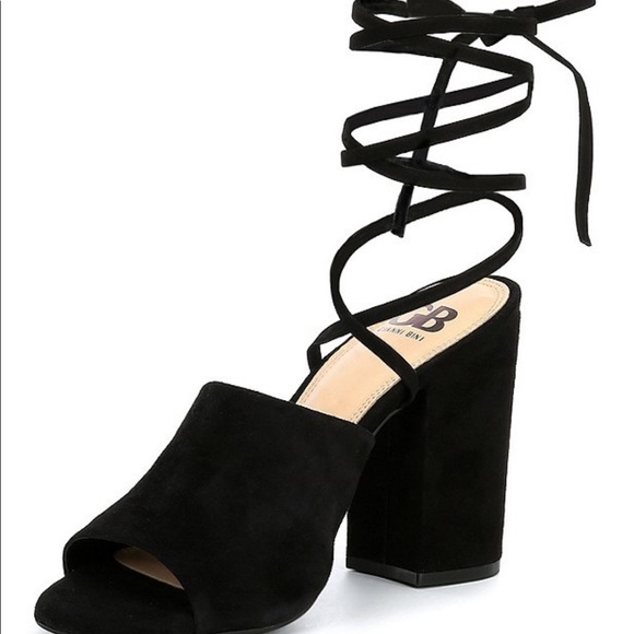 New GB Kat-Kall Ankle Wrap Block Heel Mules - Picture 4 of 9